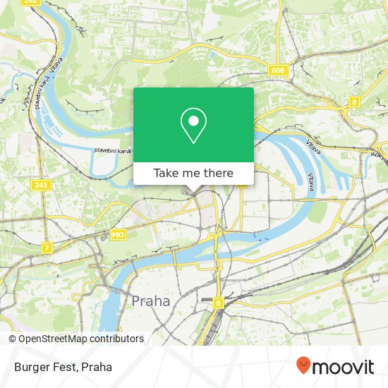 Burger Fest, U Výstaviště 170 00 Praha mapa