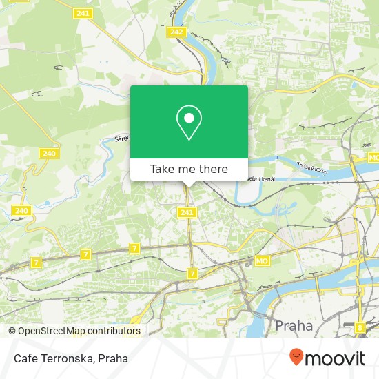 Cafe Terronska, Terronská 879 / 62 160 00 Praha mapa