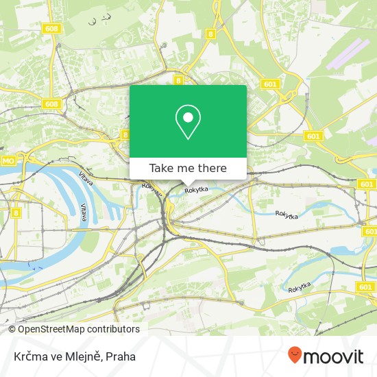 Krčma ve Mlejně, Podvinný mlýn 2410 / 8a 190 00 Praha mapa