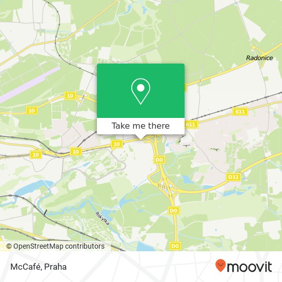 McCafé, Chlumecká 2 198 00 Praha mapa