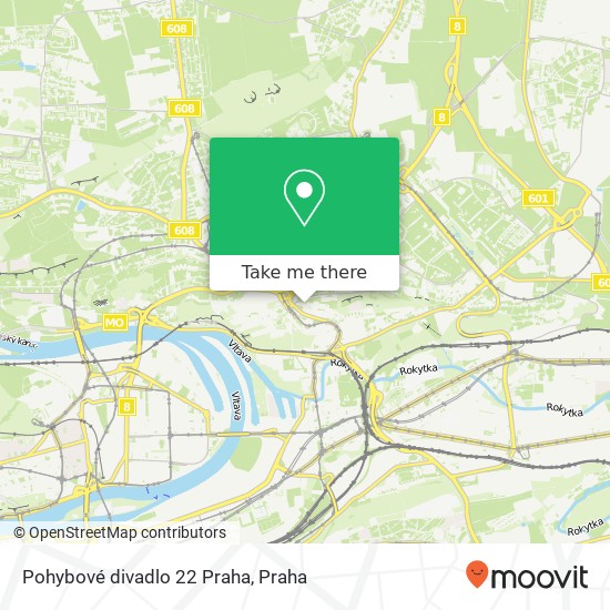 Pohybové divadlo 22 Praha mapa