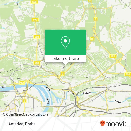 U Amadea, Davídkova 76 180 00 Praha mapa