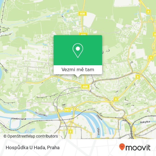 Hospůdka U Hada, Třeboradická 19 182 00 Praha mapa