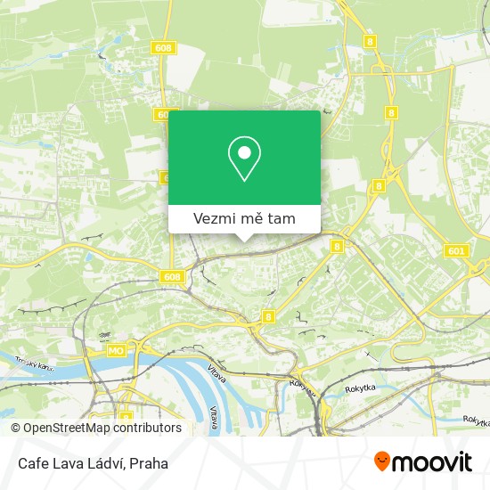 Cafe Lava Ládví mapa