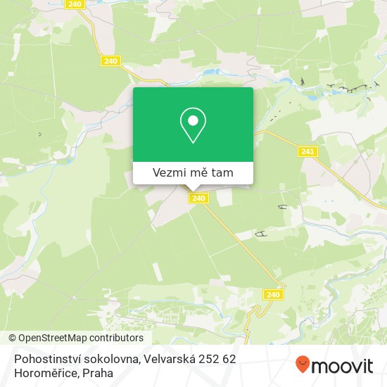 Pohostinství sokolovna, Velvarská 252 62 Horoměřice mapa