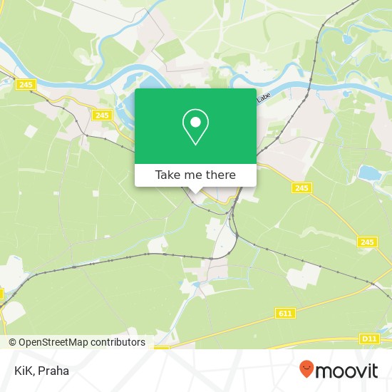 KiK, Průmyslová 250 88 Čelákovice mapa