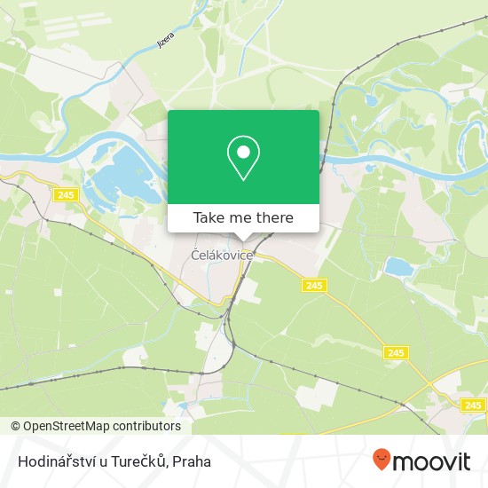 Hodinářství u Turečků, Masarykova Čelákovice mapa