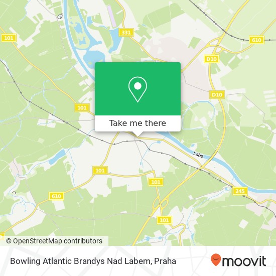 Bowling Atlantic Brandys Nad Labem mapa