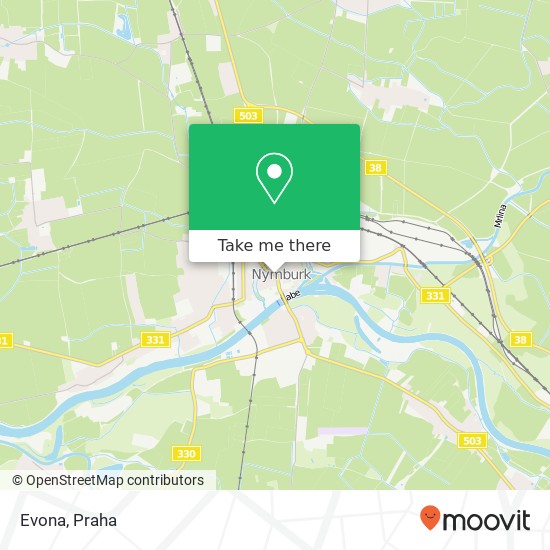 Evona, Boleslavská třída 288 02 Nymburk mapa