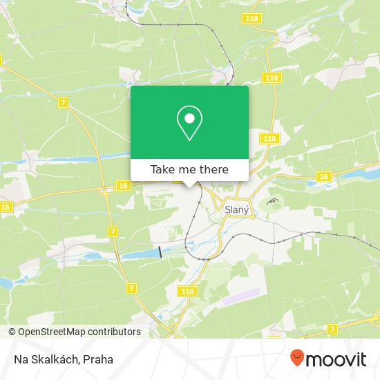 Na Skalkách, Jungmannova 274 01 Slaný mapa