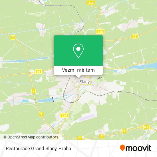 Restaurace Grand Slaný mapa