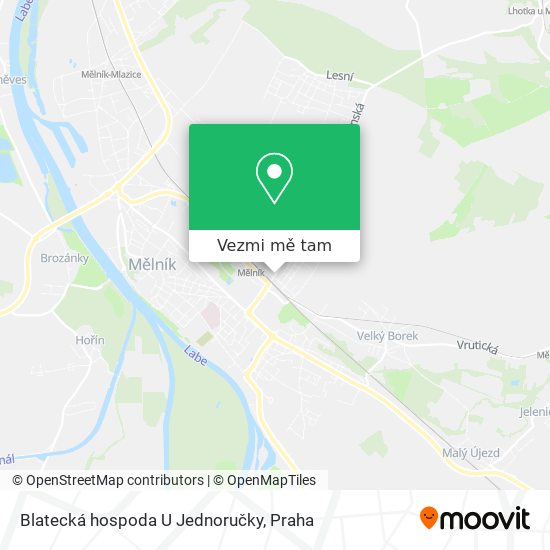 Blatecká hospoda U Jednoručky mapa