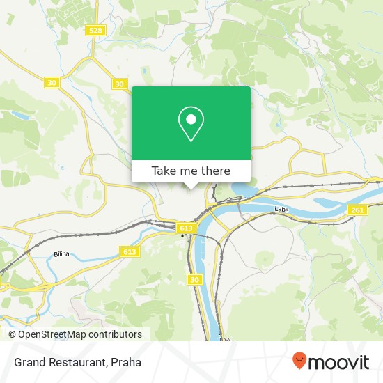 Grand Restaurant, Na Schodech 1536 / 6 400 01 Ústí nad Labem mapa