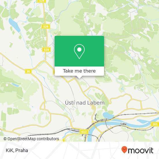 KiK, Stříbrnická 11 400 11 Ústí nad Labem mapa