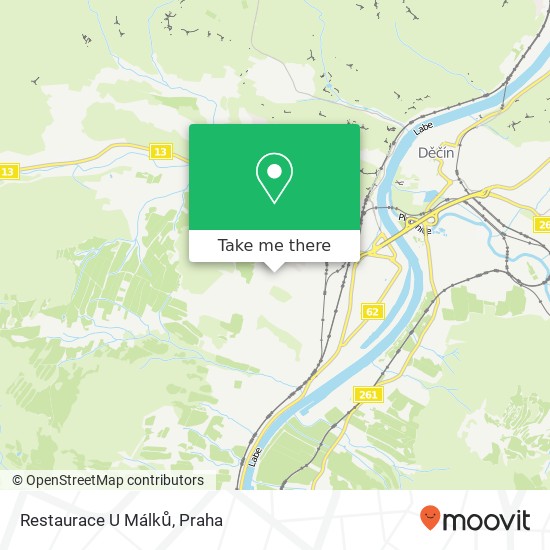 Restaurace U Málků, Štursova 24 405 02 Děčín mapa