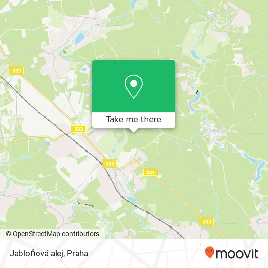 Jabloňová alej mapa