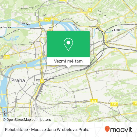 Rehabilitace - Masaze Jana Wrubelova mapa