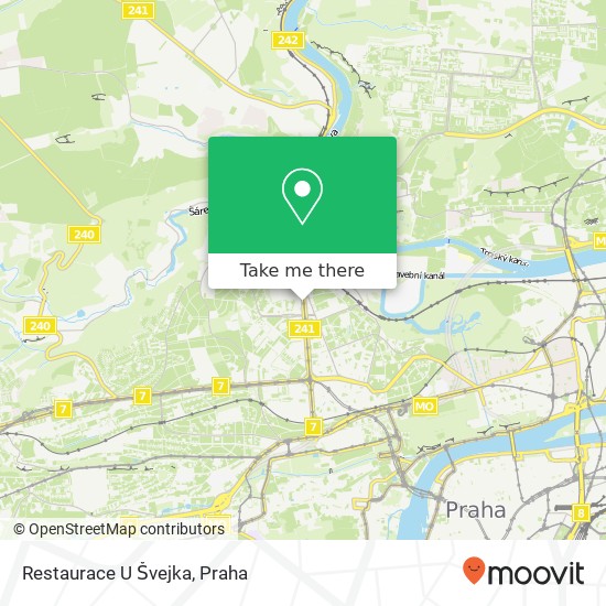 Restaurace U Švejka mapa