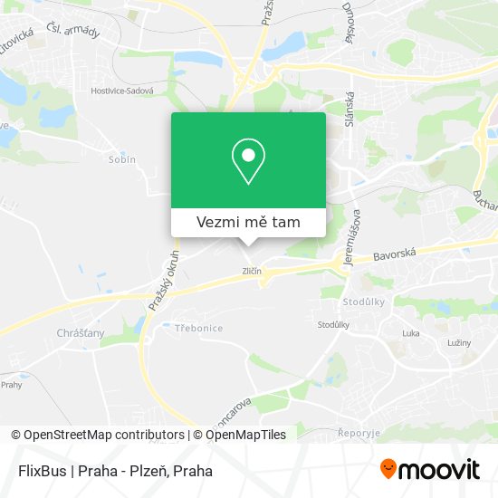 FlixBus | Praha - Plzeň mapa