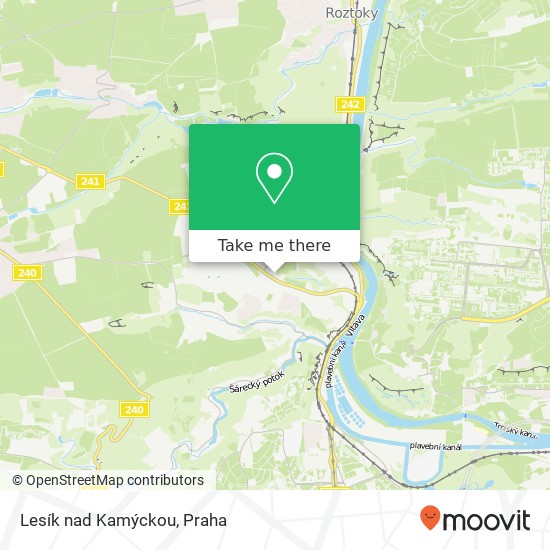 Lesík nad Kamýckou mapa