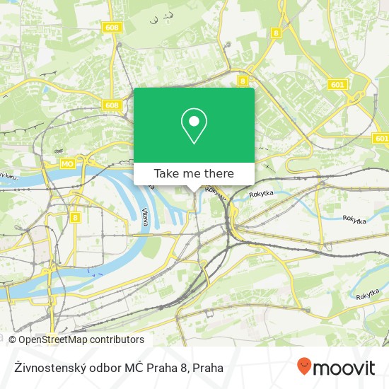 Živnostenský odbor MČ Praha 8 mapa