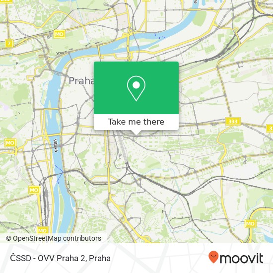 ČSSD - OVV Praha 2 mapa