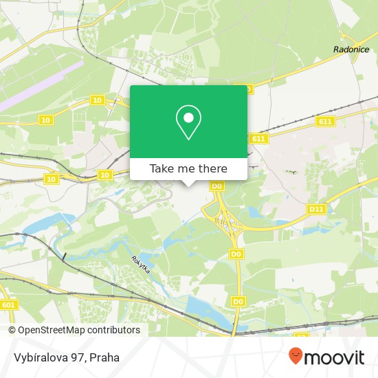 Vybíralova 97 mapa