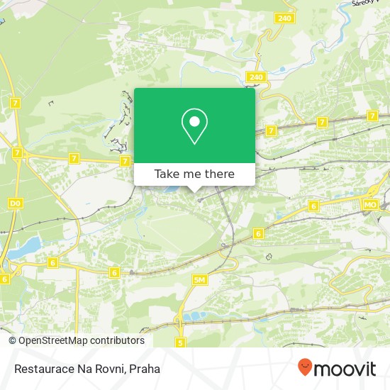 Restaurace Na Rovni mapa