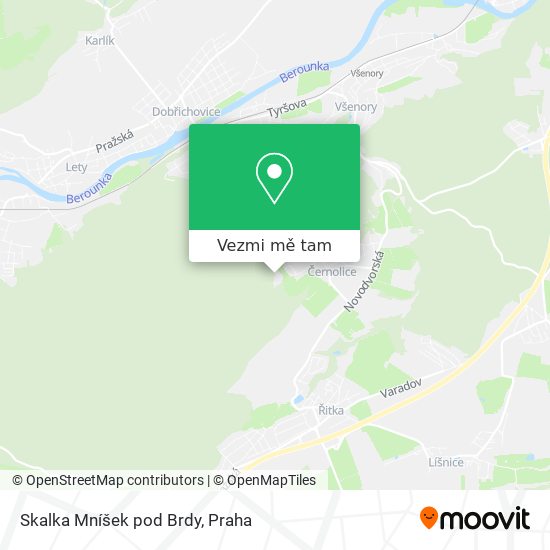 Skalka Mníšek pod Brdy mapa