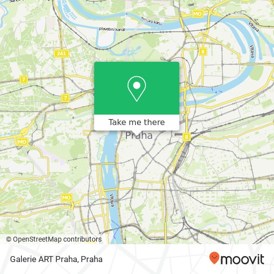 Galerie ART Praha mapa