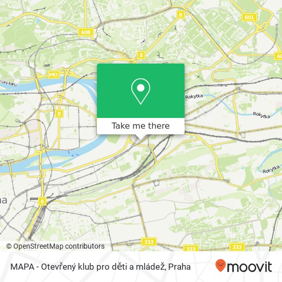 MAPA - Otevřený klub pro děti a mládež mapa