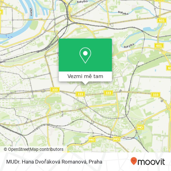 MUDr. Hana Dvořáková Romanová mapa