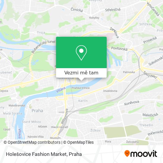 Holešovice Fashion Market mapa