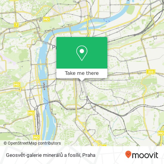 Geosvět-galerie minerálů a fosílií mapa