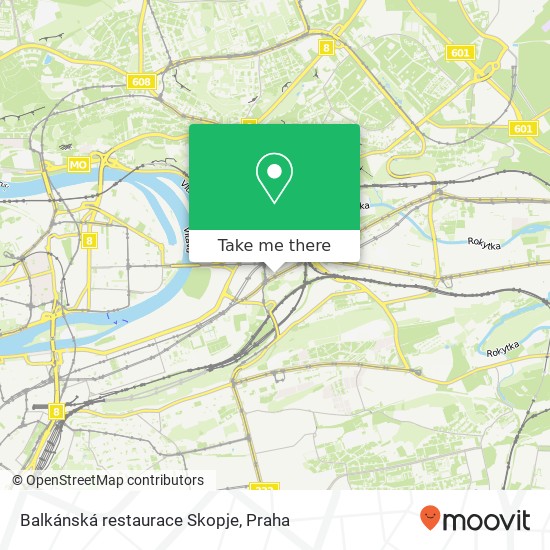 Balkánská restaurace Skopje mapa