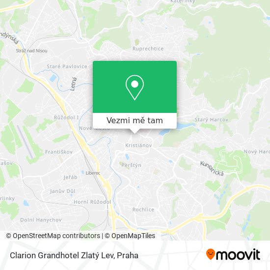 Clarion Grandhotel Zlatý Lev mapa