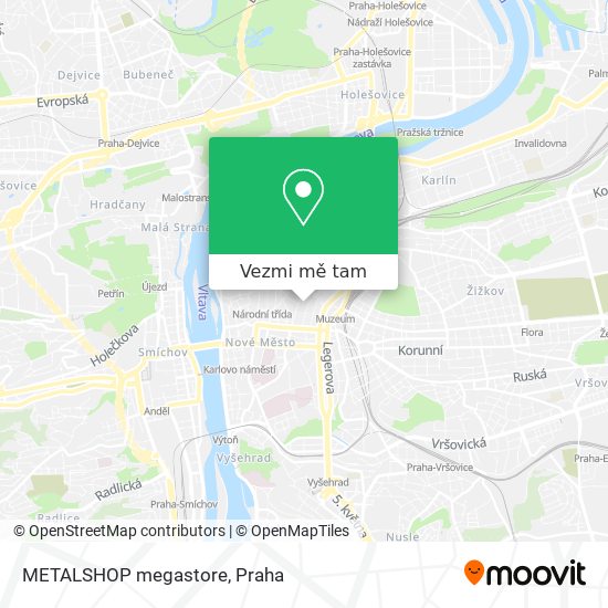 METALSHOP megastore mapa