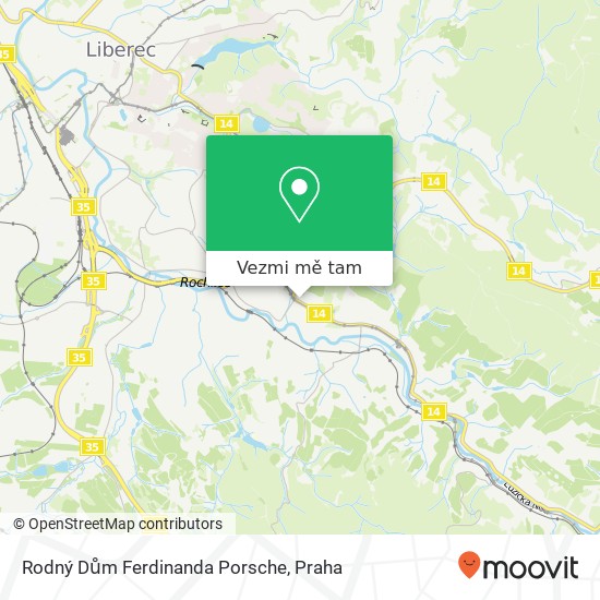 Rodný Dům Ferdinanda Porsche mapa