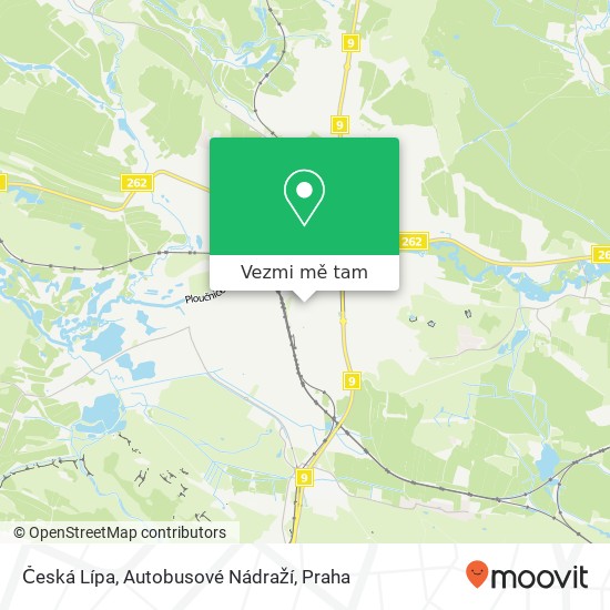 Česká Lípa, Autobusové Nádraží mapa