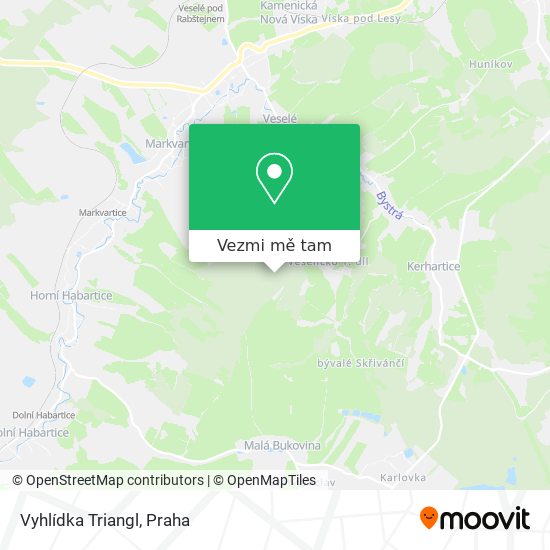 Vyhlídka Triangl mapa