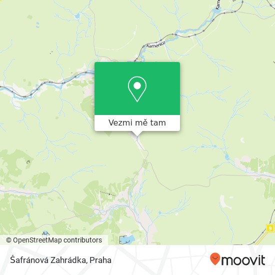 Šafránová Zahrádka mapa