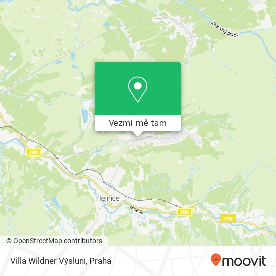 Villa Wildner Výsluní mapa