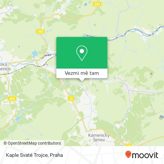 Kaple Svaté Trojce mapa