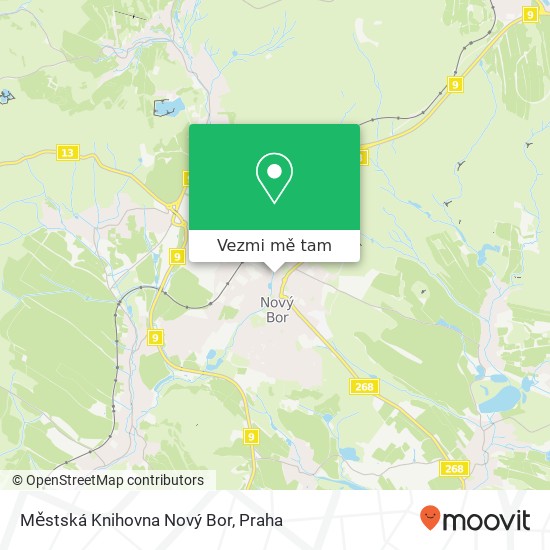 Městská Knihovna Nový Bor mapa