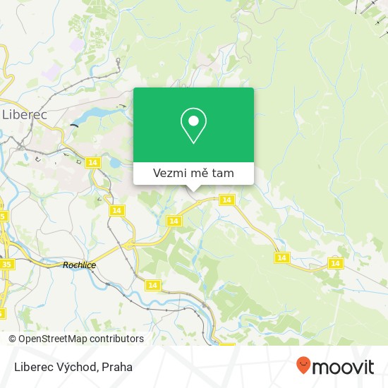 Liberec Východ mapa