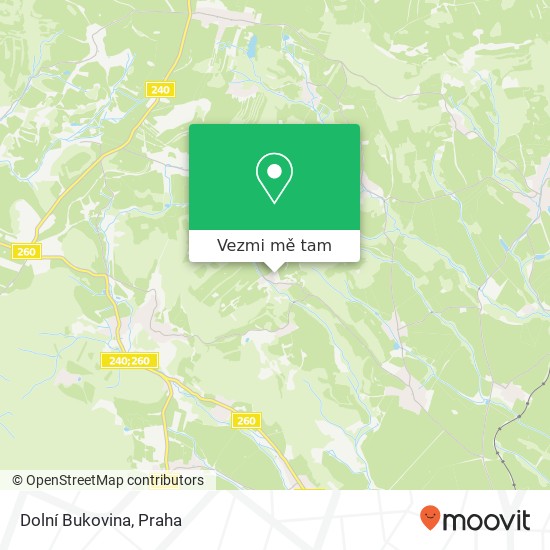 Dolní Bukovina mapa