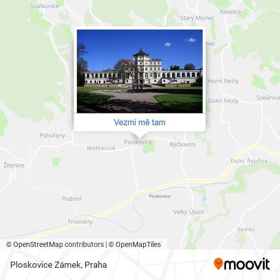 Ploskovice Zámek mapa