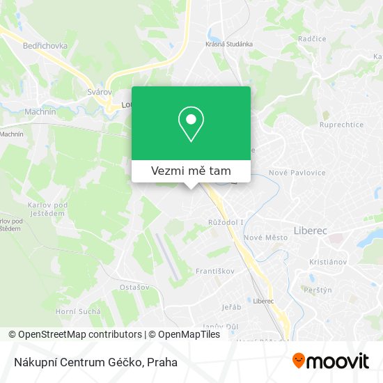 Nákupní Centrum Géčko mapa