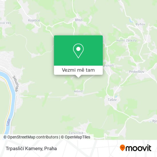 Trpasličí Kameny mapa