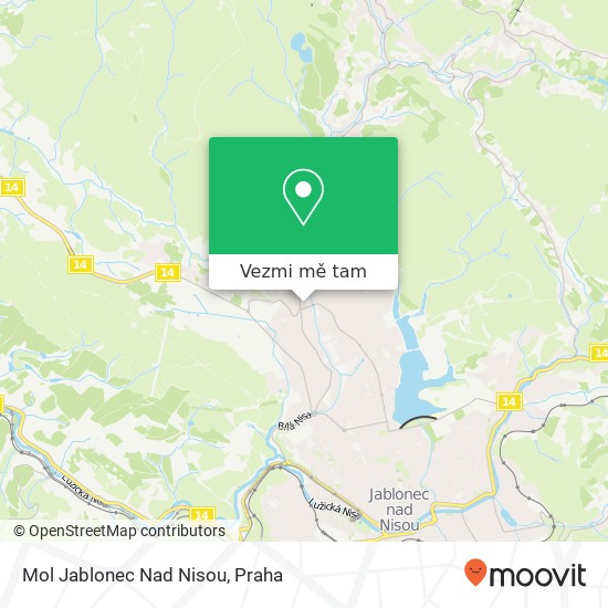 Mol Jablonec Nad Nisou mapa